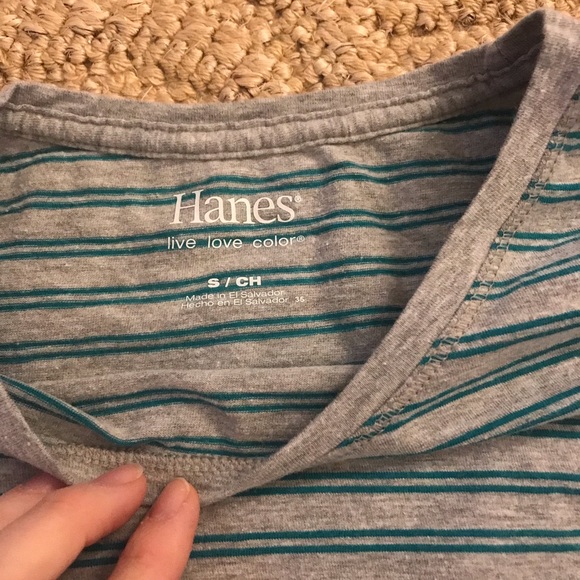 Hanes Stripped Pajama Top! - Picture 3 of 3